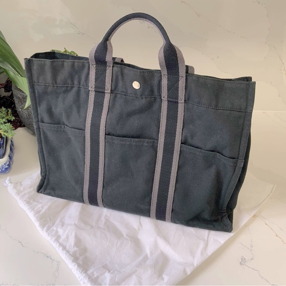 ❤️ HERMES FOURRE TOTE CLOTH BAG ❤️ SMALL SIZE - Picture 1 of 12